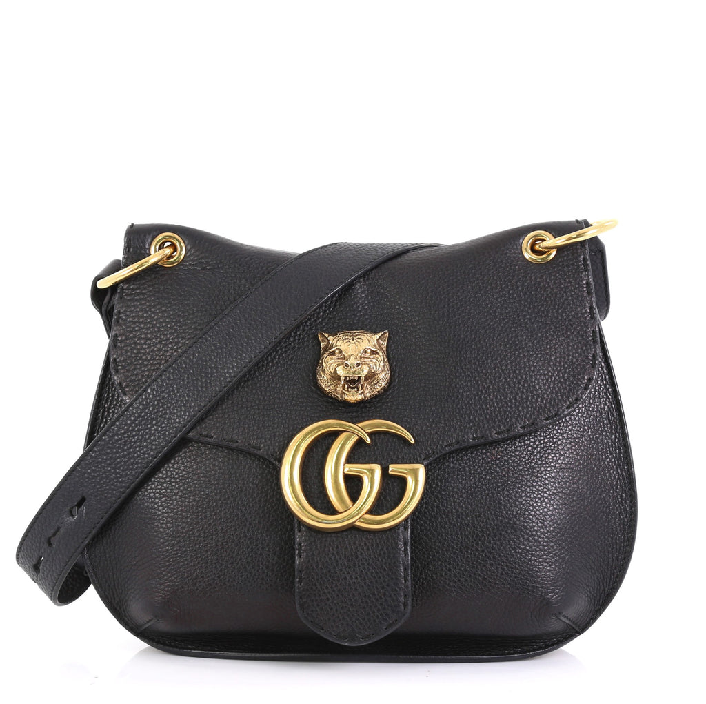 gg marmont leather shoulder bag