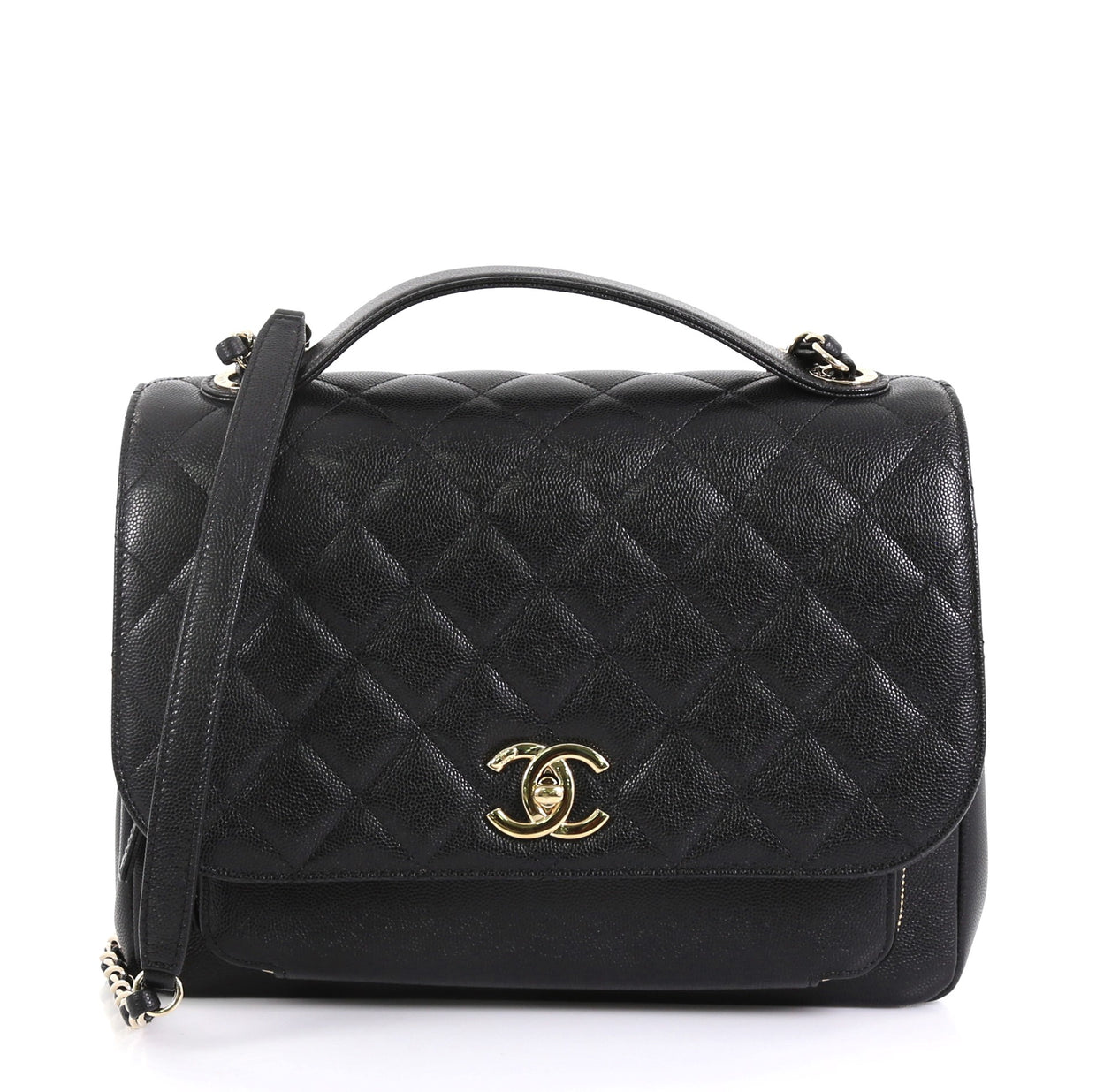 Chanel Business Affinity Flap Bag Quilted Caviar Large - Rebag