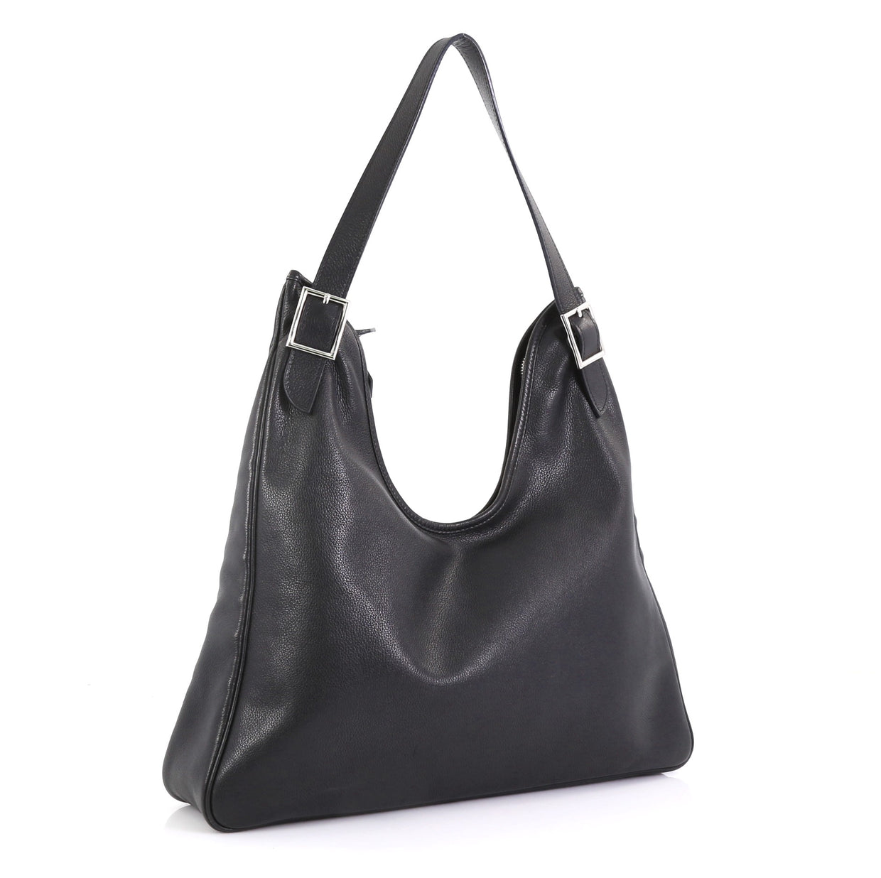 Hermes Massai Cut Handbag Leather 32 Black 43761108