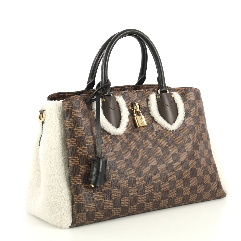 Louis Vuitton Normandy Handbag Damier with Shearling White 4376154 – Rebag