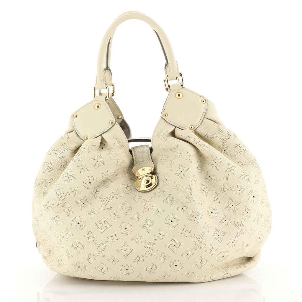 Sold at Auction: LOUIS VUITTON MAHINA HOBO TAUPE BAG