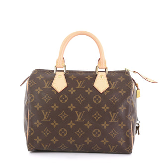 Louis Vuitton Speedy Handbag Monogram Canvas 25 Brown 4384104