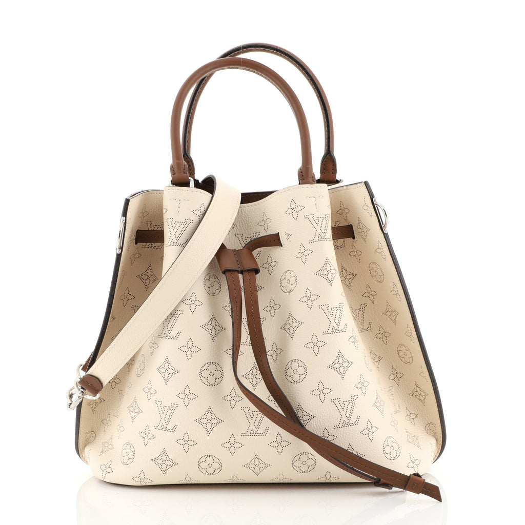 Louis Vuitton Girolata Handbag Mahina Leather Neutral 4393020 – Rebag