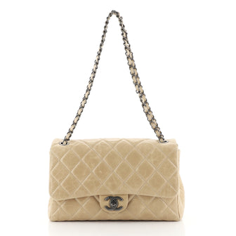 Chanel Coco Soft Flap Bag Quilted Glazed Calfskin Jumbo Brown 4438563