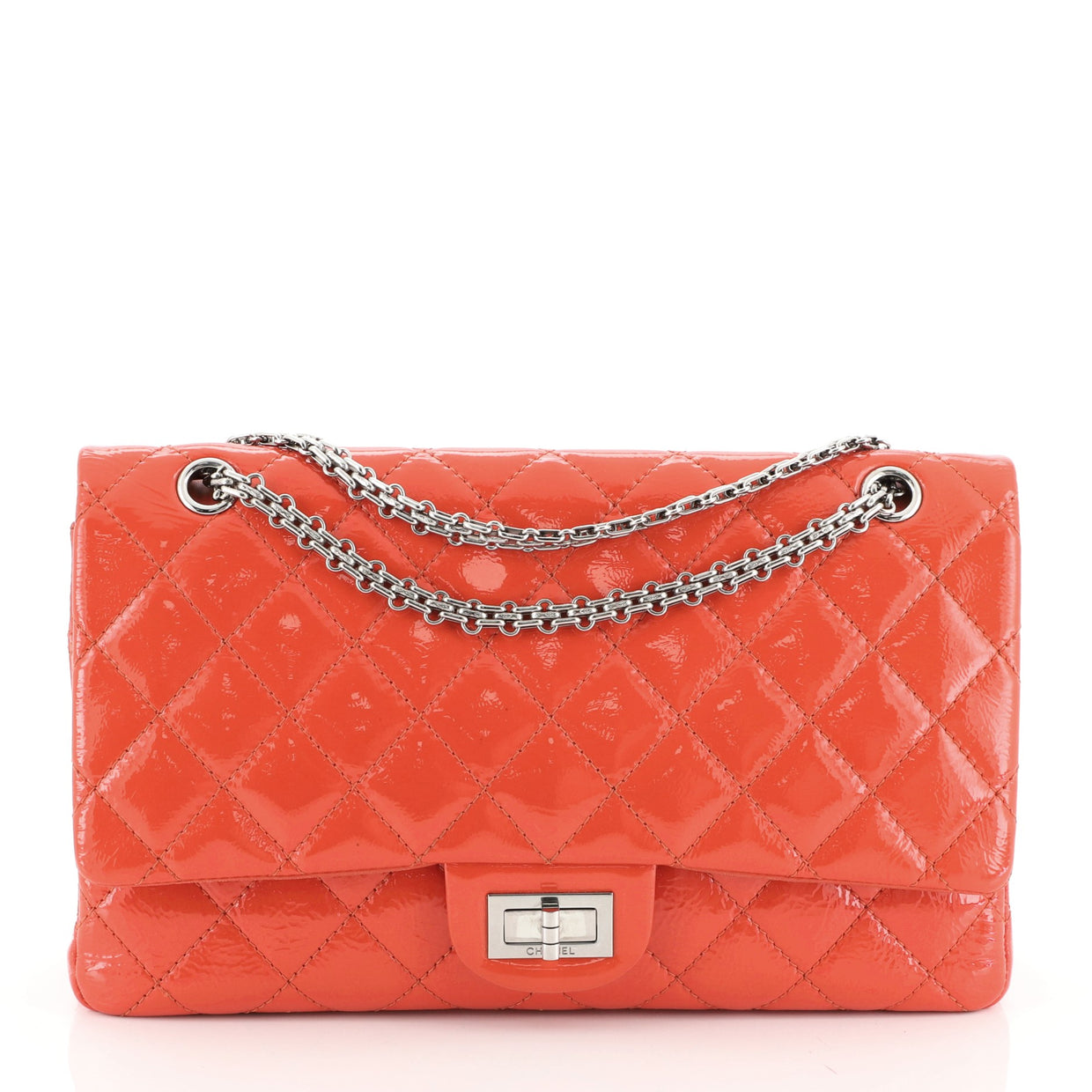 Chanel Reissue 2.55 Flap Bag Quilted Glazed Calfskin 227 Red 445164