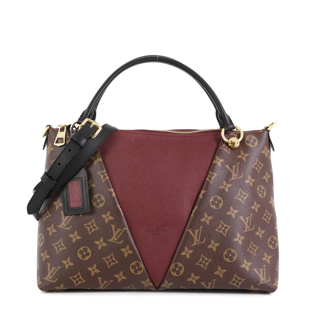 Louis Vuitton V Tote Monogram Canvas and Leather MM Brown 451951 – Rebag