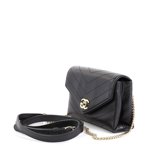 chanel chevron waist bag