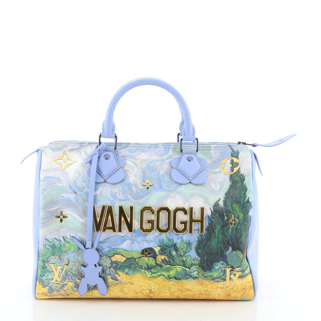 Louis Vuitton x Jeff Koons Speedy Vincent Van Gogh Masters 30 Lavender  Multicolor in Coated Canvas with Brass - US