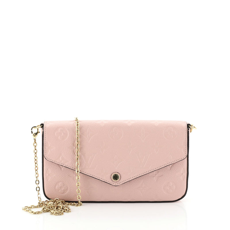 Louis Vuitton Felicie Pochette Monogram Empreinte Leather Pink 4694815 ...