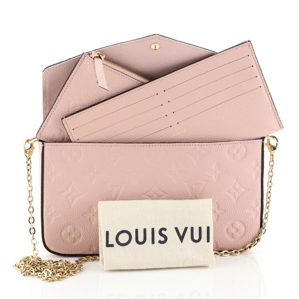 Louis Vuitton Felicie Pochette Monogram Empreinte Leather Pink 4694815 – Rebag