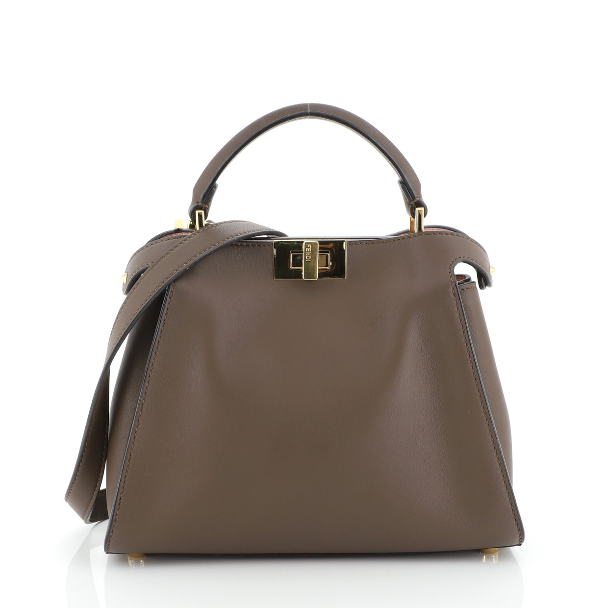 Fendi Peekaboo Essentially Bag Leather Neutral 472122