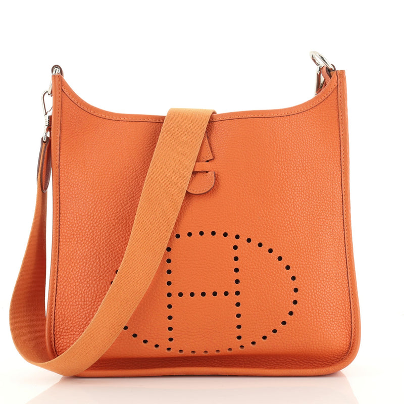 Hermes Evelyne Crossbody Gen I Togo PM Orange 4765992 – Rebag