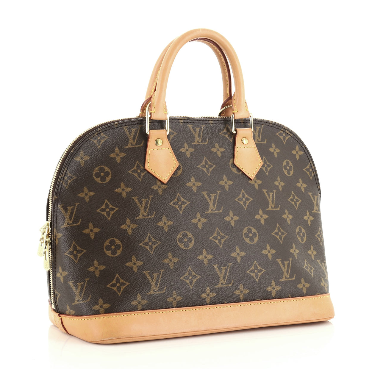 Louis Vuitton Vintage Alma Handbag Monogram Canvas PM Brown 478236