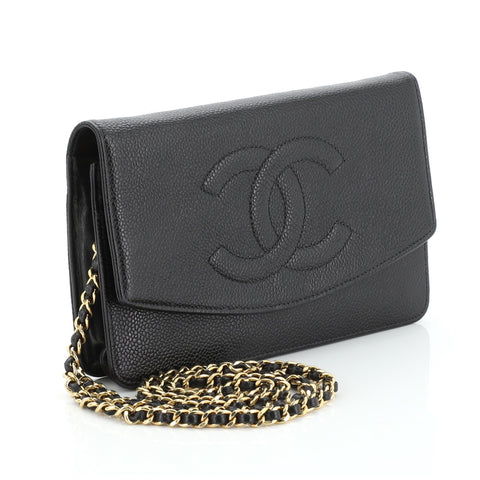 Chanel Vintage Timeless Wallet on Chain Caviar Black 483951 – Rebag