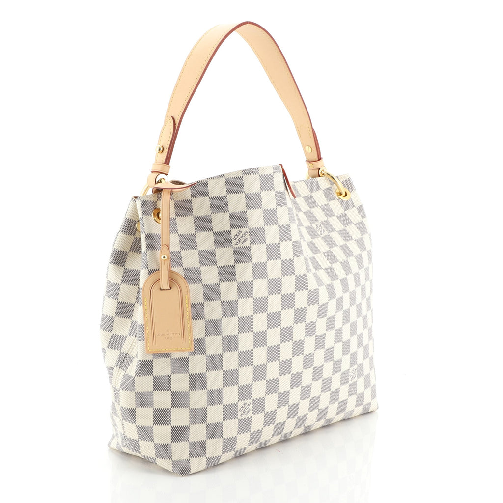 Louis Vuitton Graceful Handbag Damier PM White 486761 – Rebag