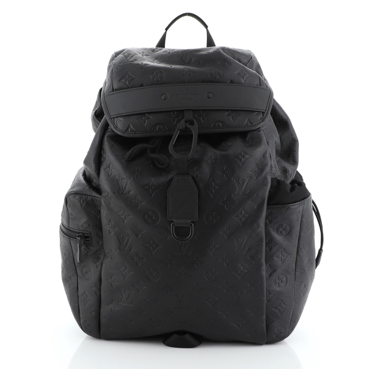 Louis Vuitton Discovery Backpack Monogram Shadow Leather Black 491811