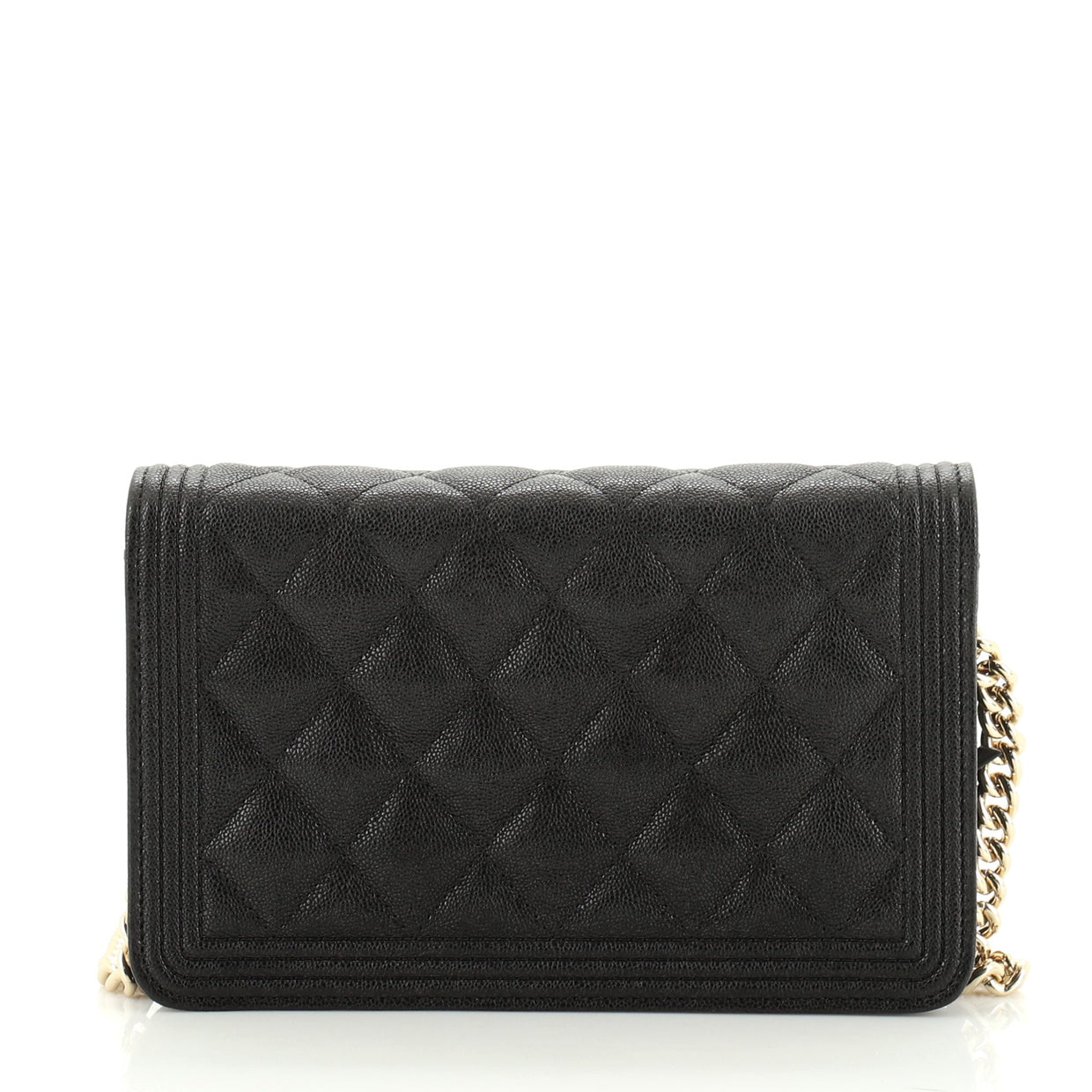 Chanel Boy Wallet on Chain Quilted Caviar - Rebag