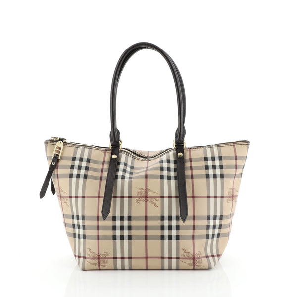 Burberry Salisbury Tote Haymarket Coated Canvas Small Print 49743129