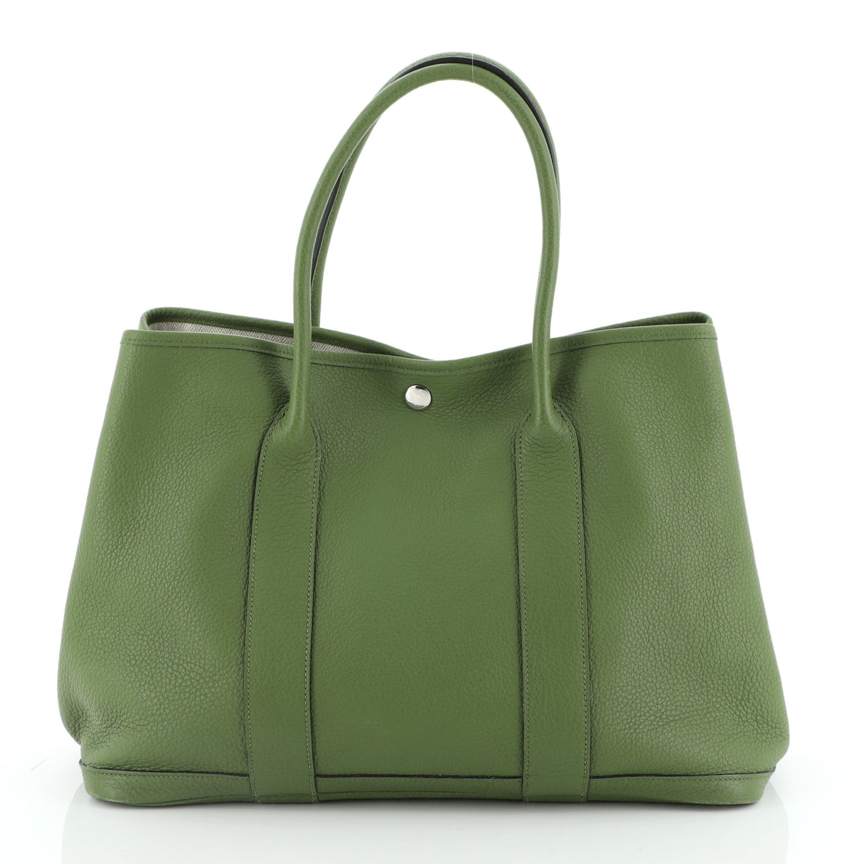Hermes Garden Party Tote Leather 36 Green 499301