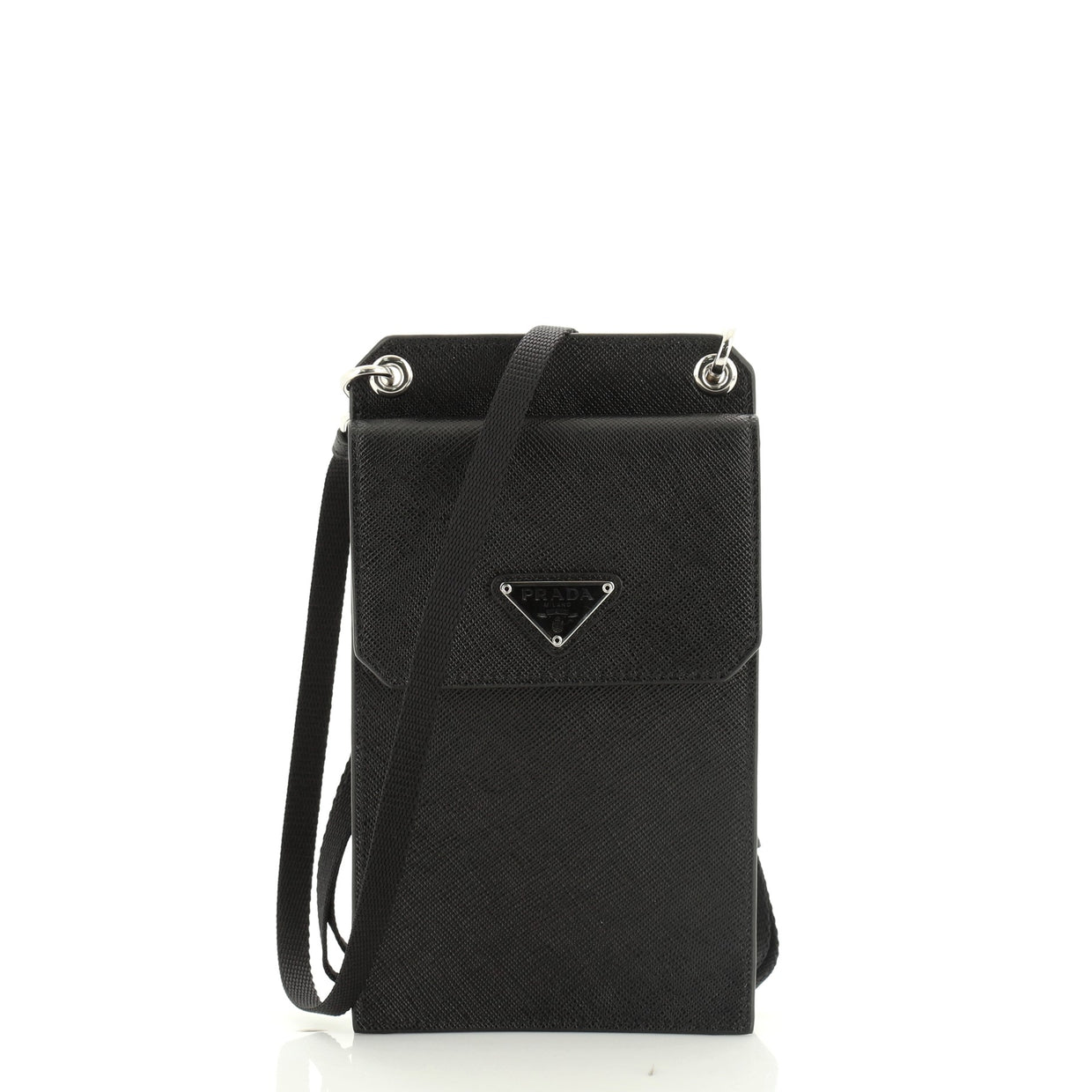 Prada Phone Holder Crossbody Bag Saffiano Leather - Rebag