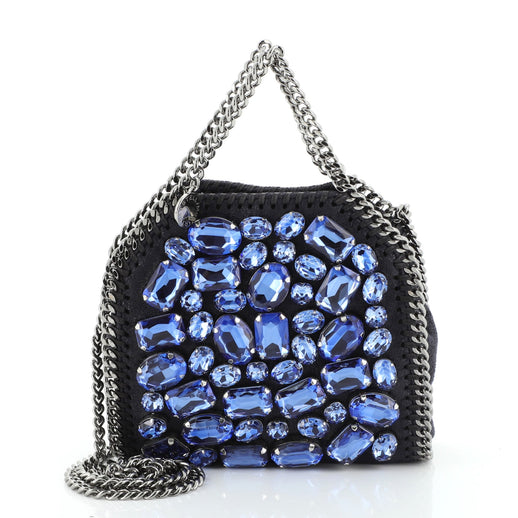 Stella McCartney Falabella Fold Over Crossbody Bag Crystal Embellished ...