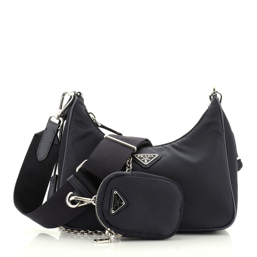 Prada Re-Edition Crossbody Hobo Tessuto 