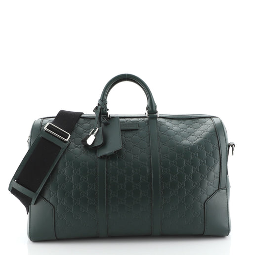 gucci signature leather duffle bag