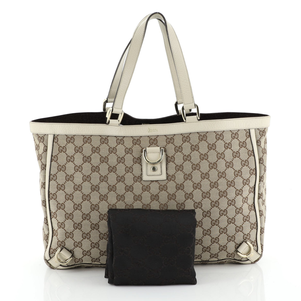 Gucci Abbey D-Ring Tote GG Canvas Large Brown 529641