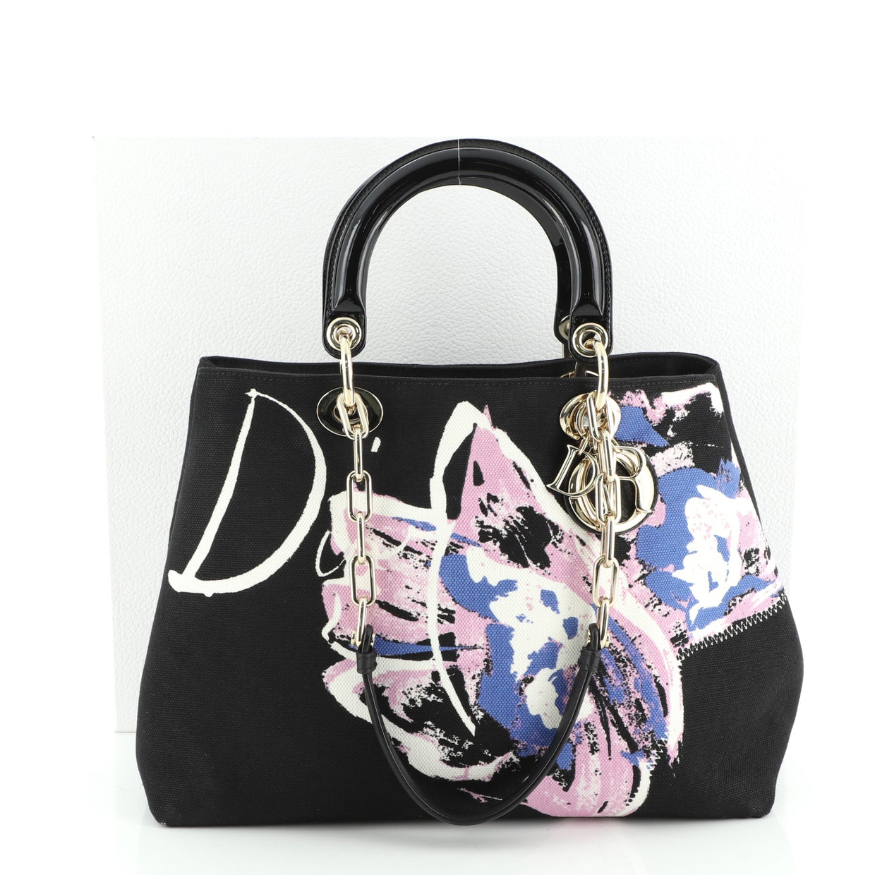 Christian Dior Diorissimo Tote Printed Canvas Medium - Rebag