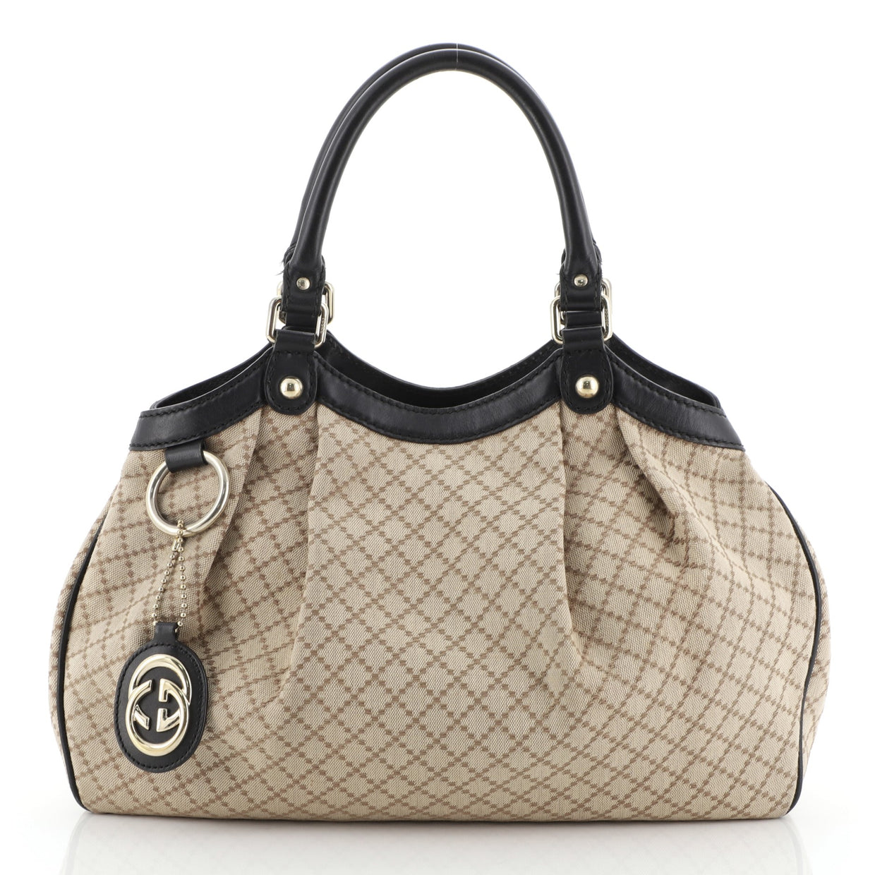 Gucci Sukey Tote Diamante Canvas Medium Brown 57244123