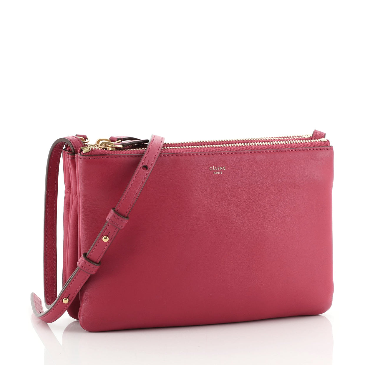 Celine Trio Crossbody Bag Leather Small Pink 57982131