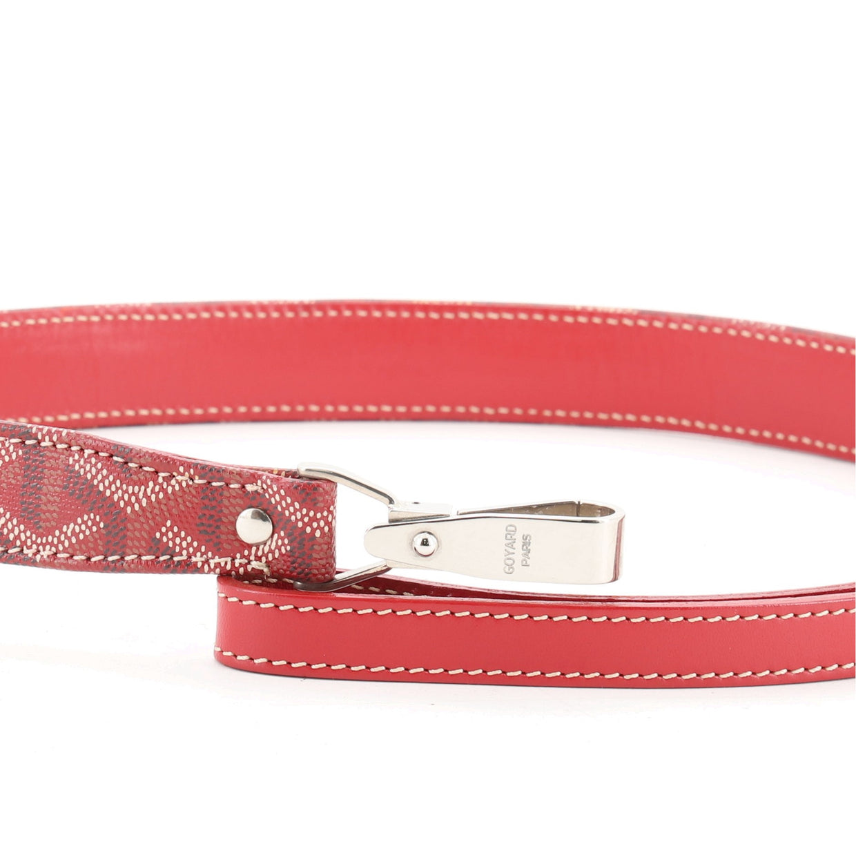 Goyard Short Dog Leash Coated Canvas Thin Red 59393309