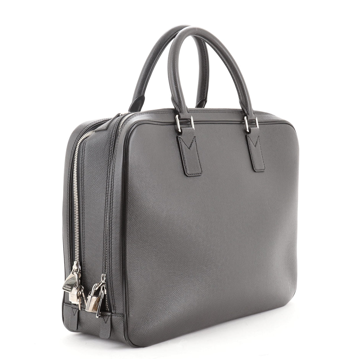 Louis Vuitton Neo Alexander Briefcase Taiga Leather Black 5985513