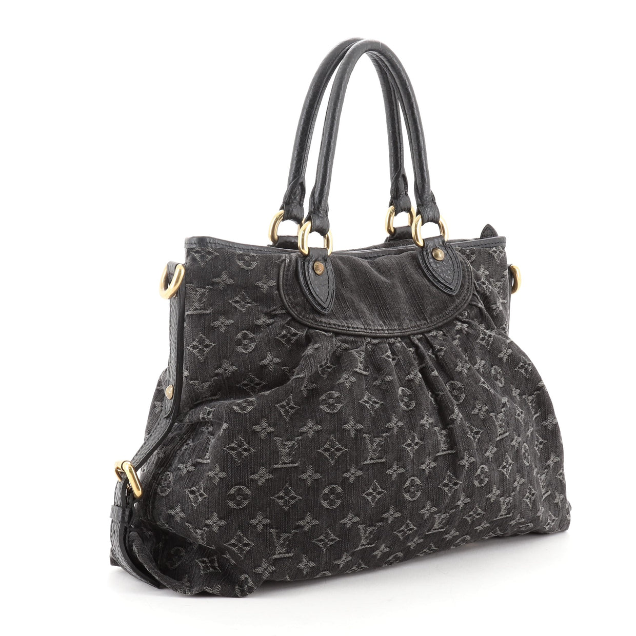 Louis Vuitton Neo Cabby Handbag Denim GM Black 59925226