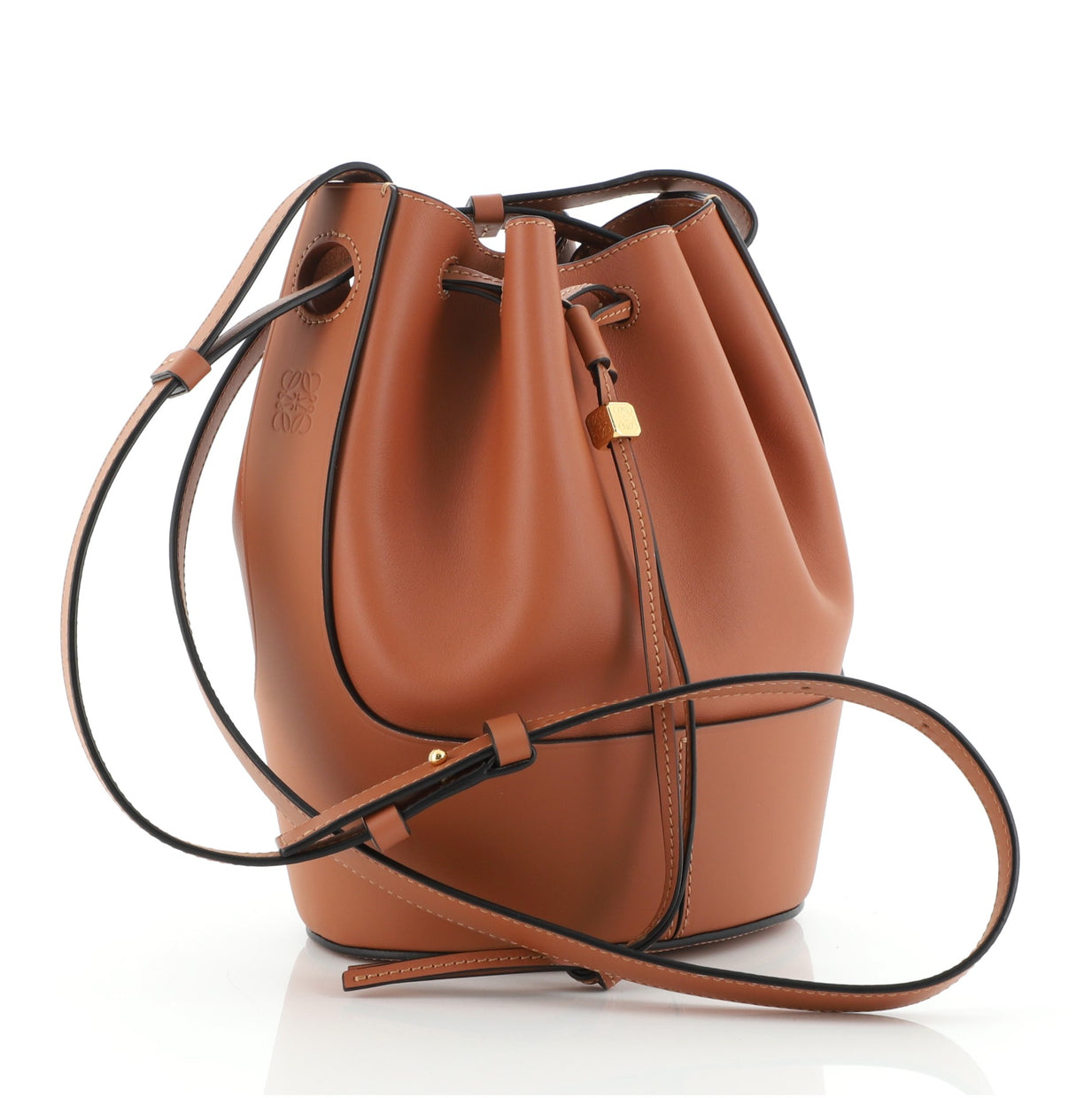 Loewe Balloon Bucket Bag Leather Small Brown 601512