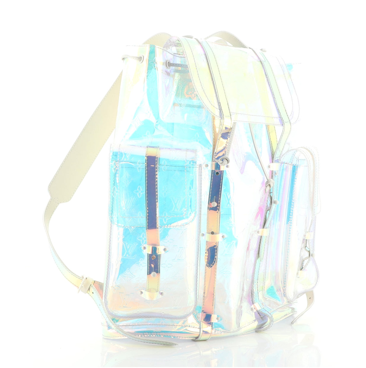 A LIMITED EDITION IRIDESCENT MONOGRAM PVC PRISM CHRISTOPHER GM BACKPACK BY  VIRGIL ABLOH