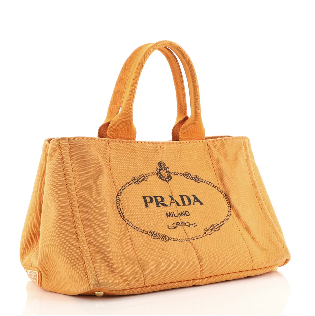 Prada Canapa Tote Canvas Medium Orange 6287948