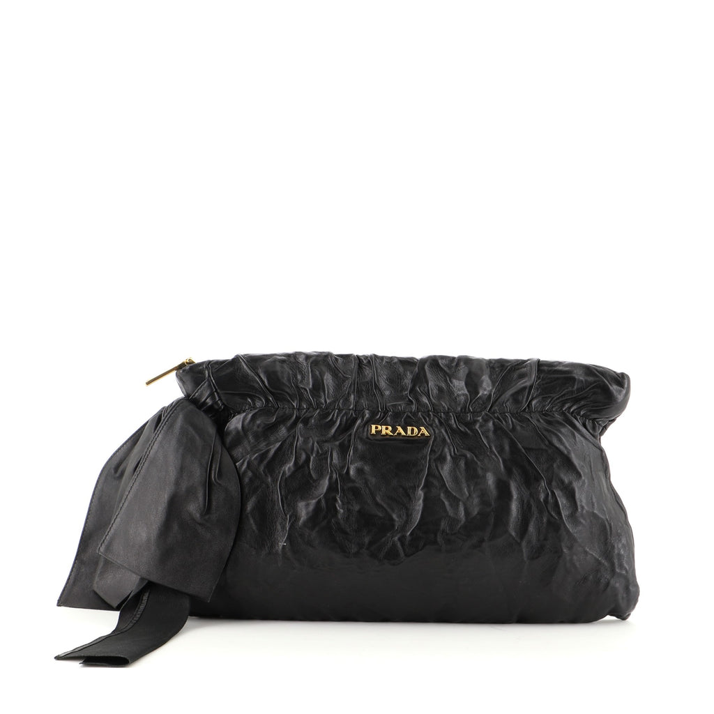 prada bow clutch