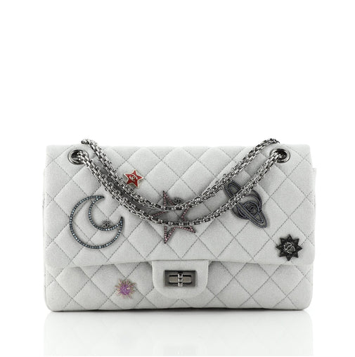 Chanel Space Charms Reissue 2.55 Flap Bag Quilted Canvas 226 - Rebag