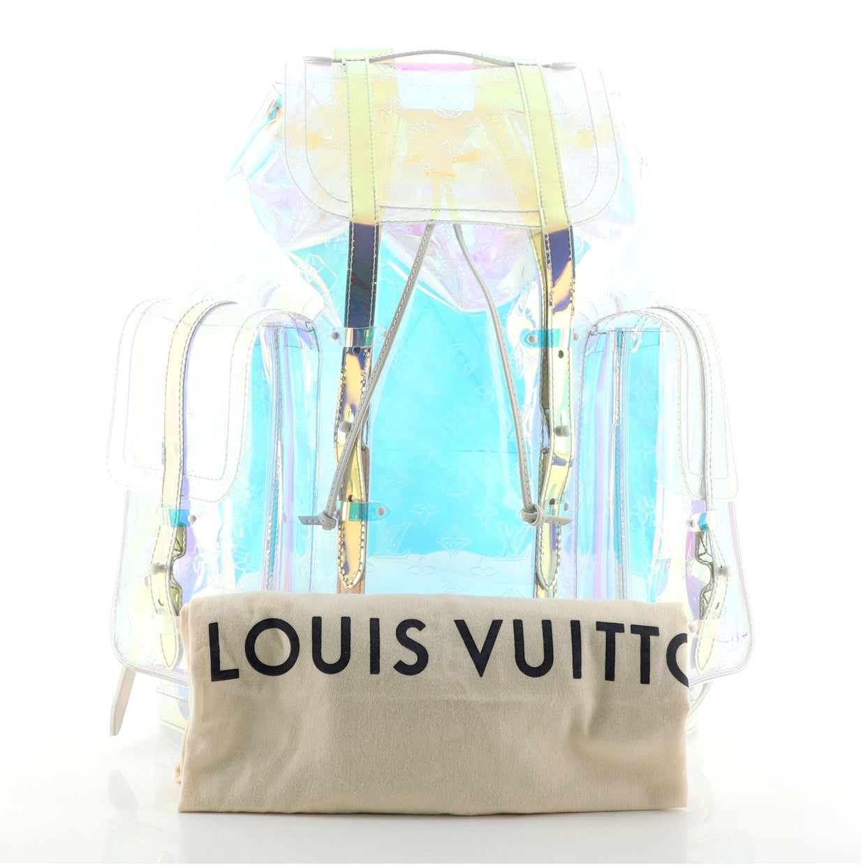 Louis Vuitton Christopher GM Prism Iridescent Monogram PVC Logo