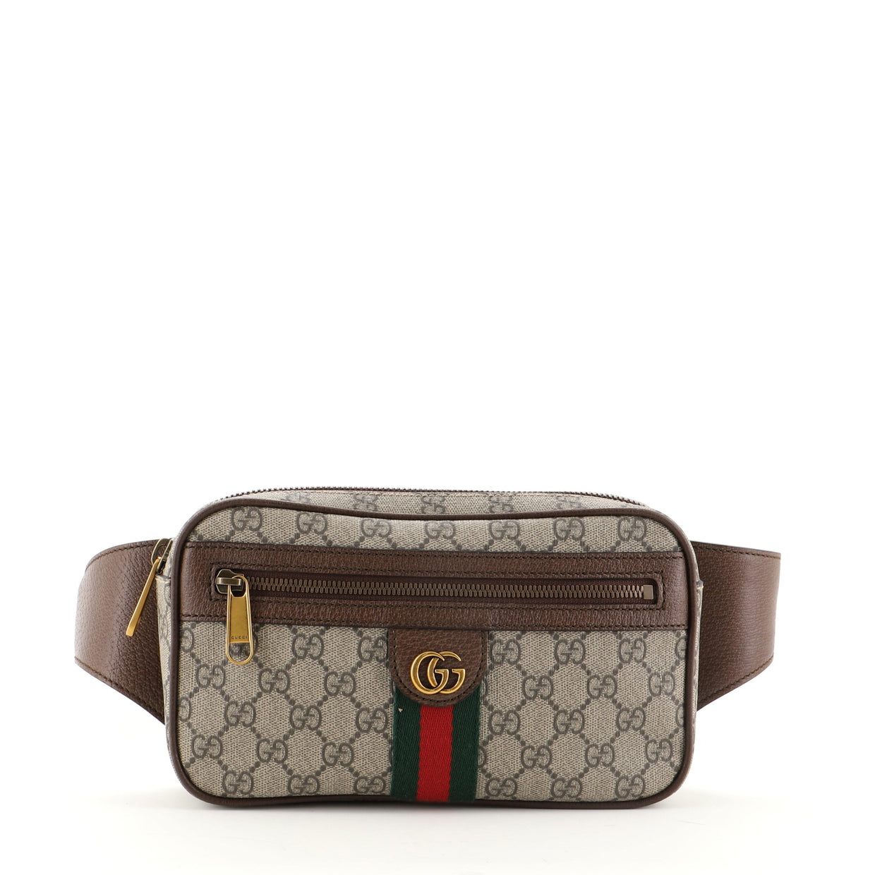 Gucci Ophidia Belt Bag GG Coated Canvas Medium Brown 663292