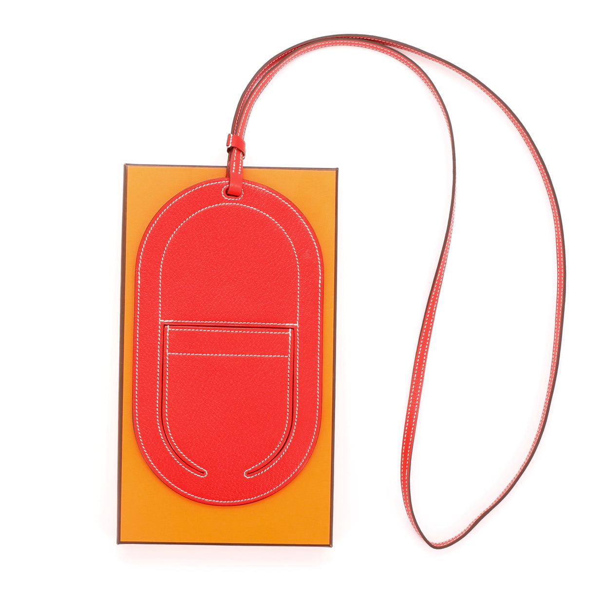 Hermes In-The-Loop Phone To Go Case Leather GM Red 666341