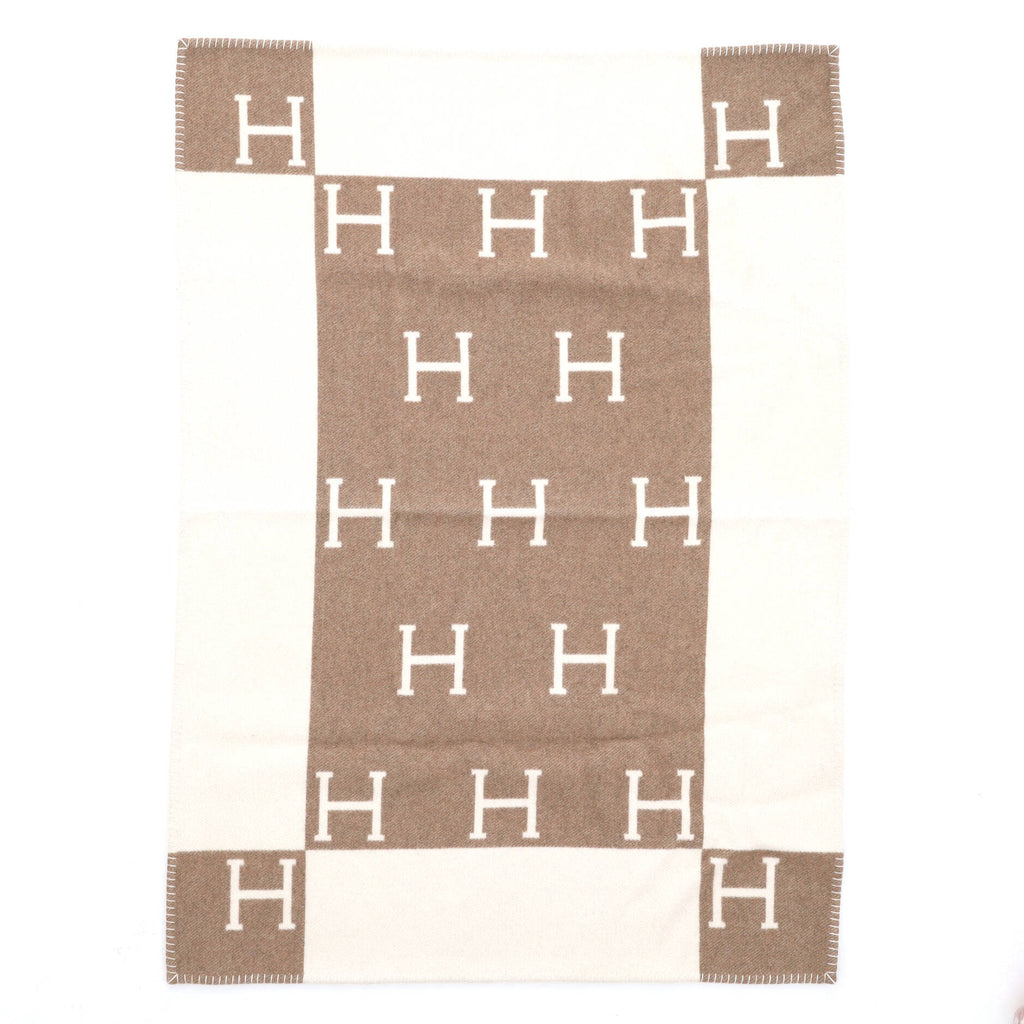 Hermes Avalon Baby Blanket Wool and Cashmere Neutral 6697534