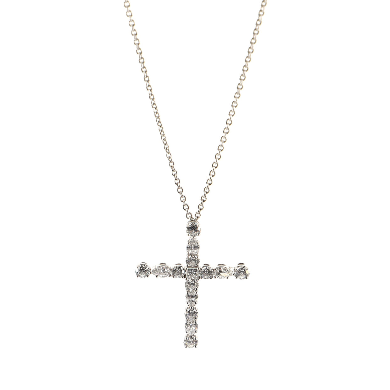 Harry Winston Madonna Cross Pendant Necklace Platinum with Diamonds ...