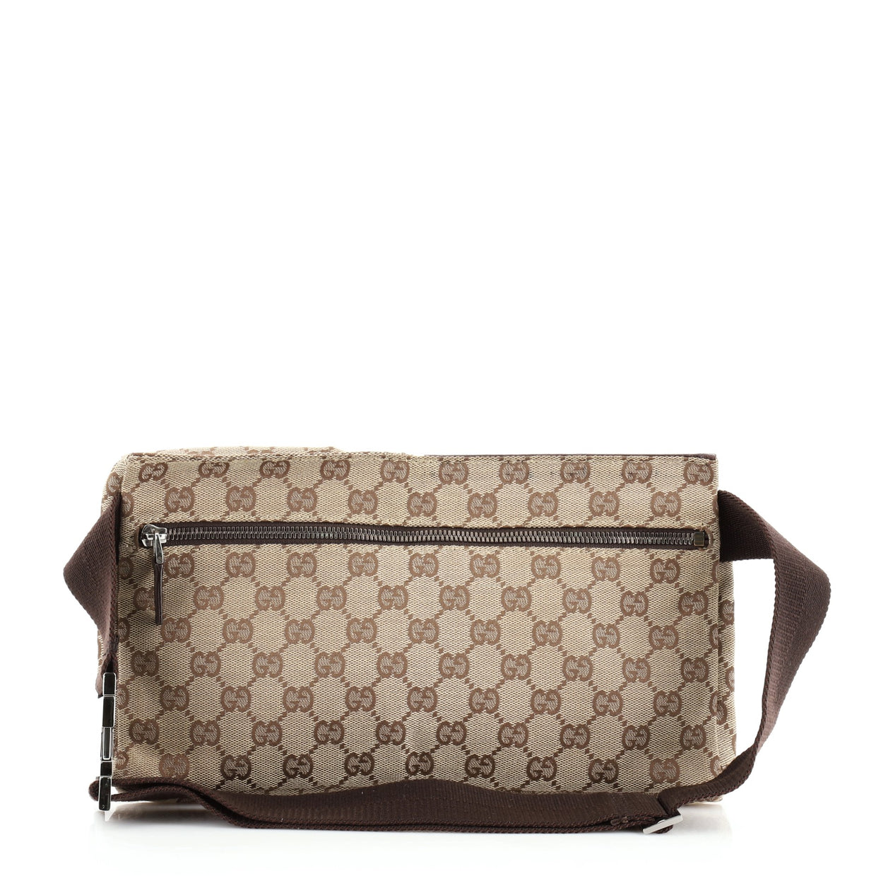 Gucci Vintage Double Belt Bag GG Canvas - Rebag