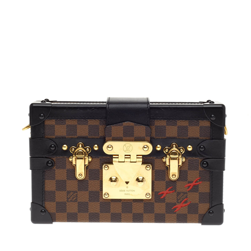 Buy Louis Vuitton Petite Malle Handbag Damier Clutch Brown 67704 – Rebag