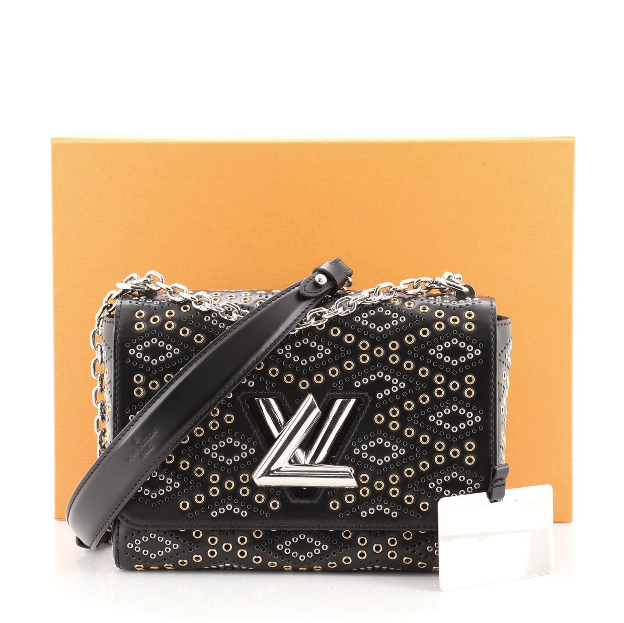 Louis Vuitton Twist Handbag Limited Edition Grommet Embellished Leather ...