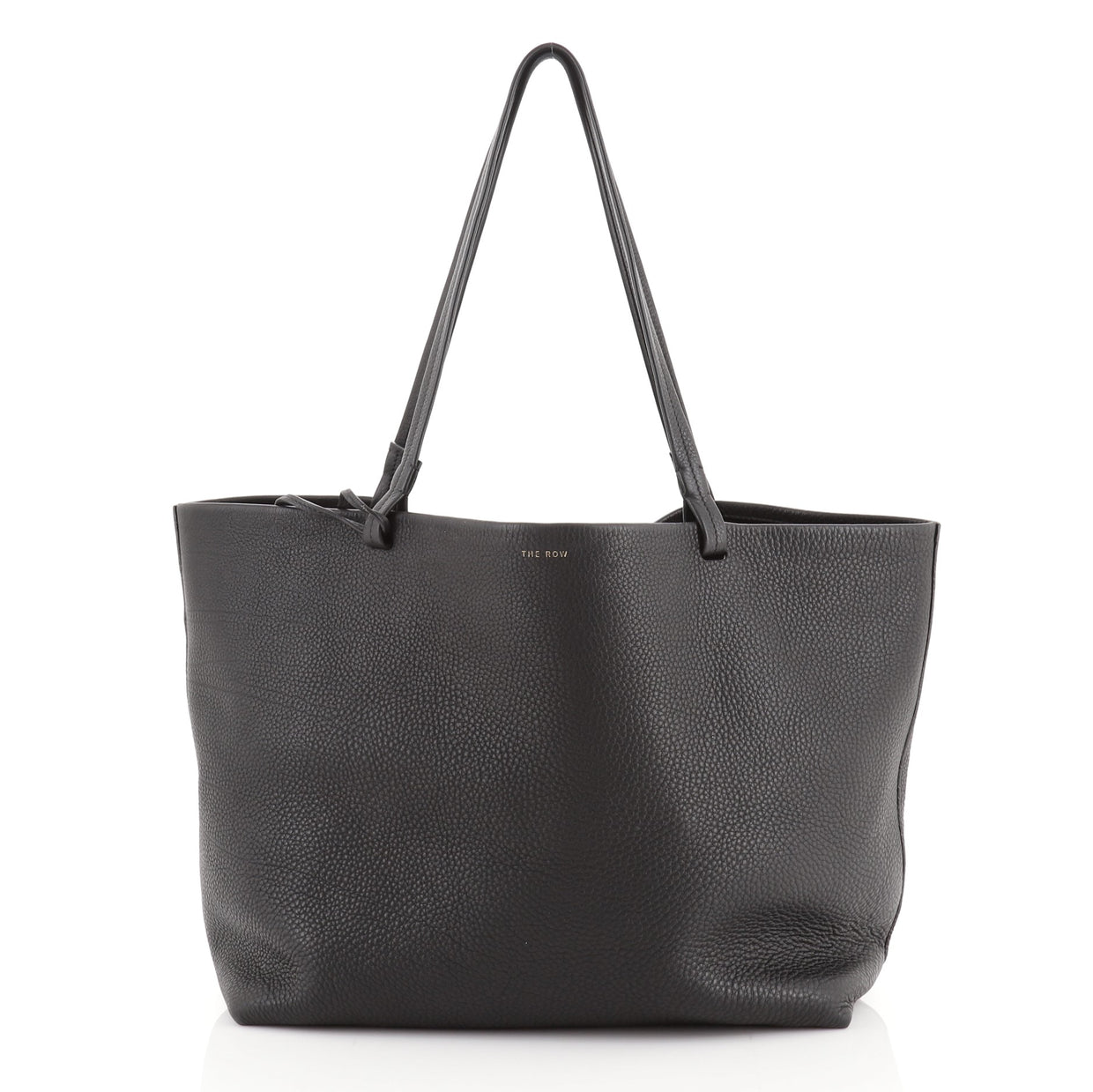 The Row Park Tote Leather Large Black 685521