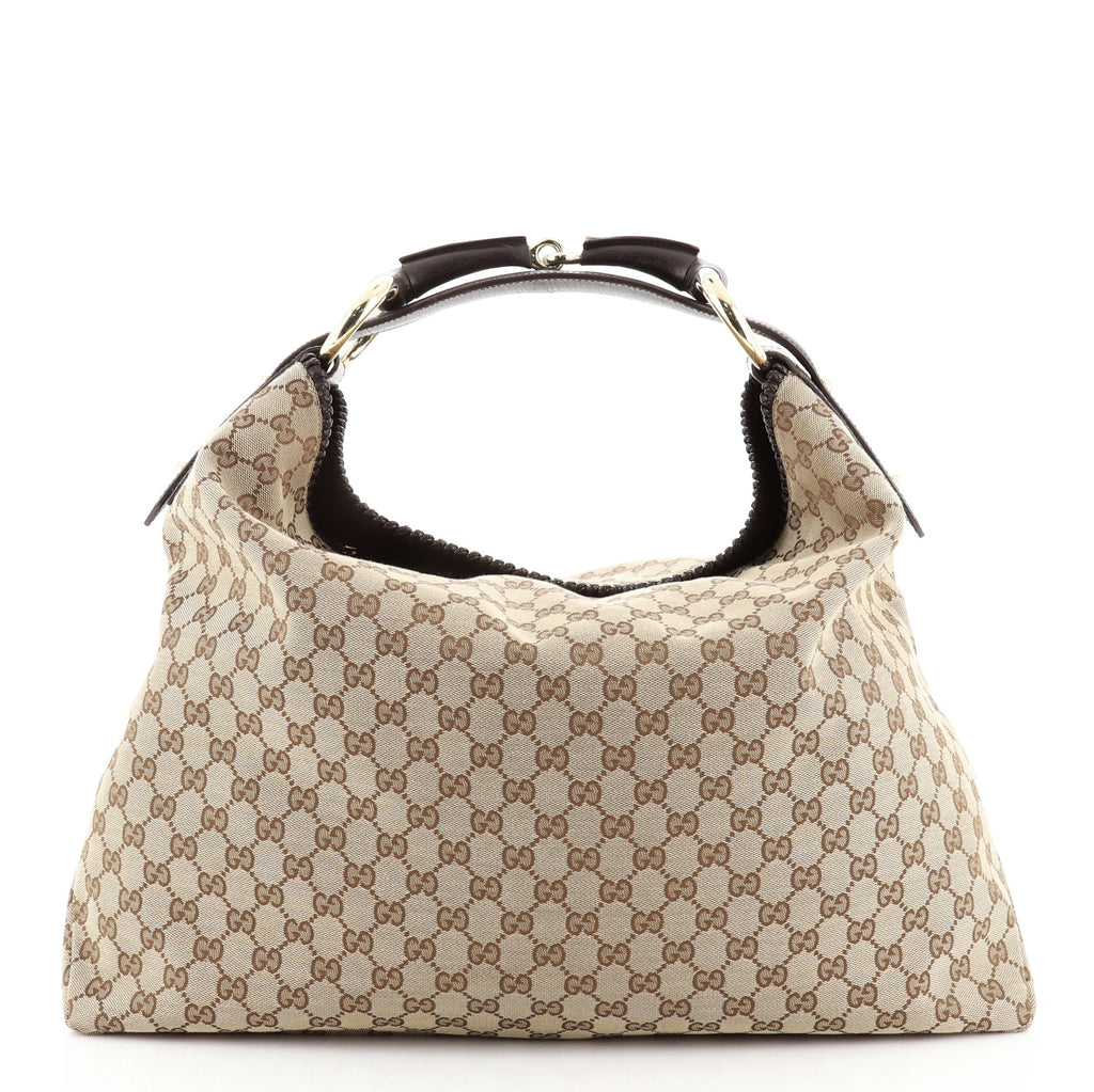 gucci horsebit hobo gg canvas large