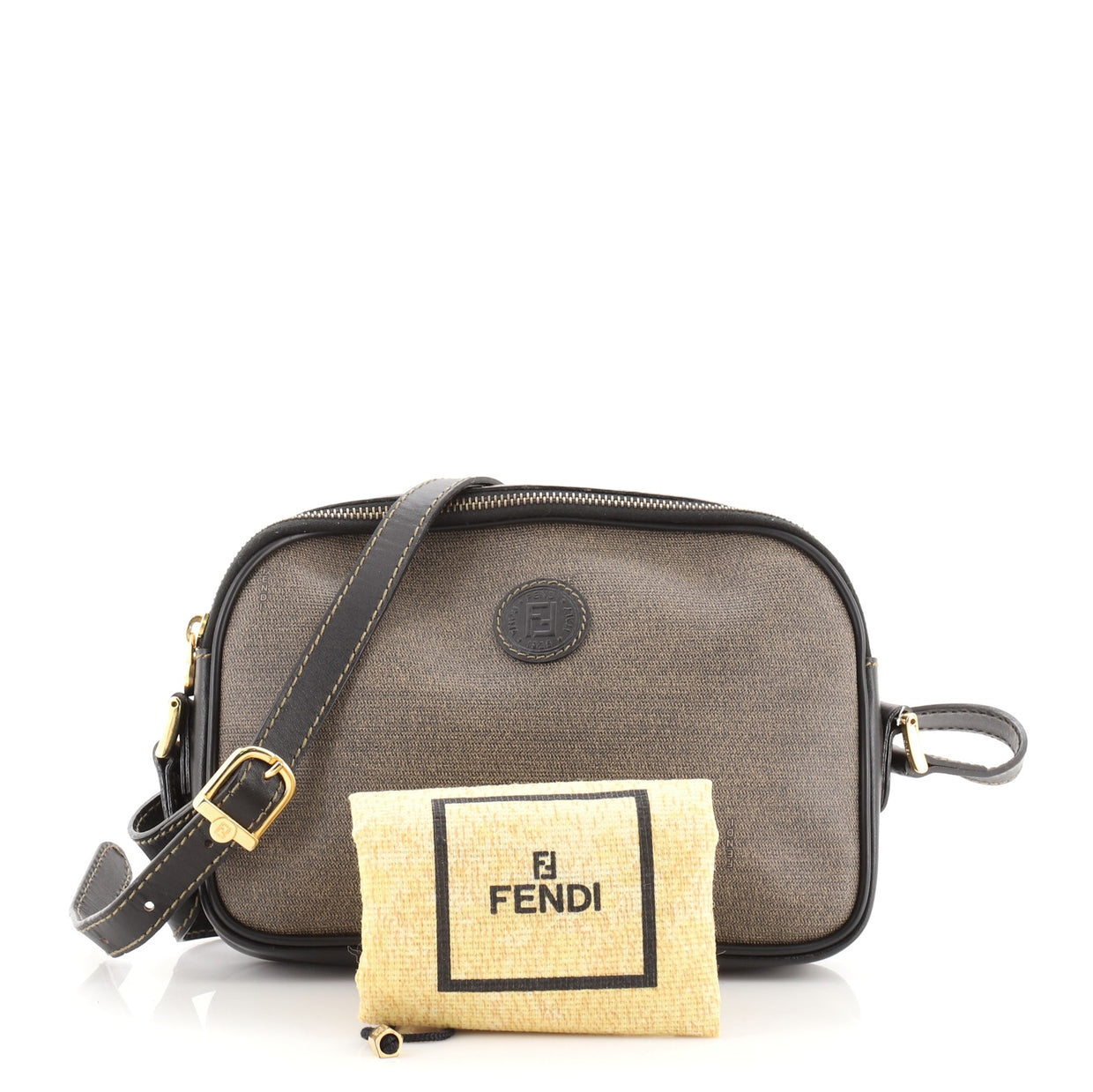 Fendi Vintage Pequin Crossbody Coated Canvas Small 69044127 - Rebag